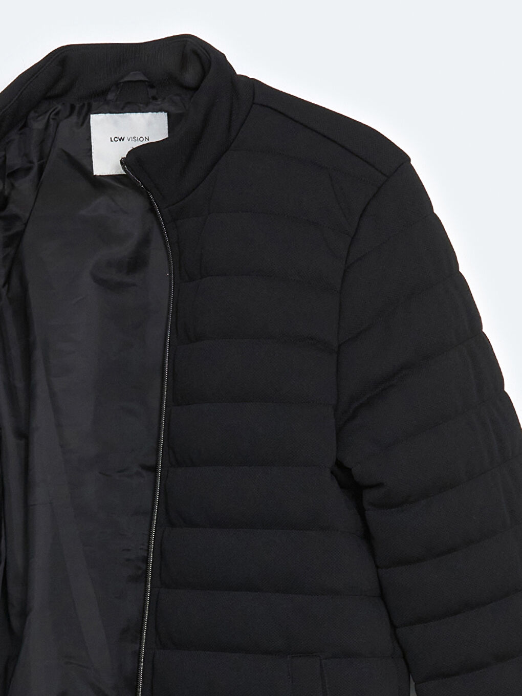 LCW Vision Funnel Neck Quilted Men's Zip-Up Sweatshirt -W55118Z8-CVL