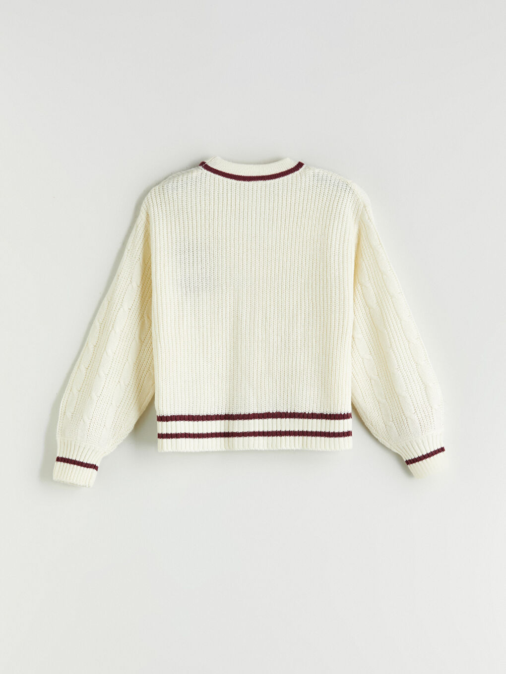 LCW Kids V Neck Girls' Knitwear Cardigan -W55123Z4-FES