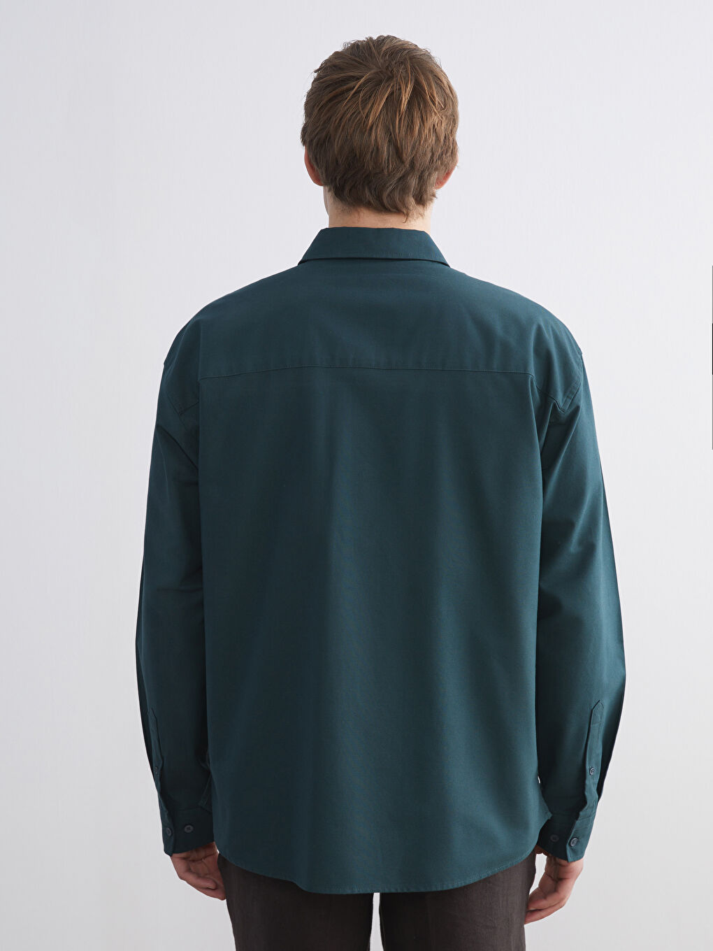 Relaxed Fit Long Sleeve Men's Shirt-3