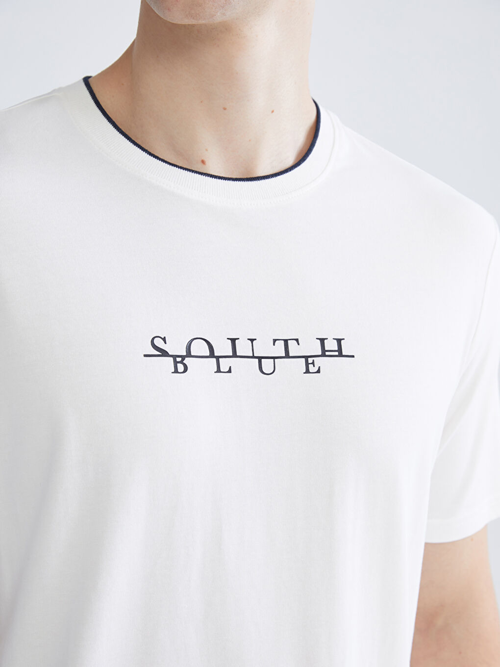 Crew Neck Printed Jersey Men's T-Shirt-2