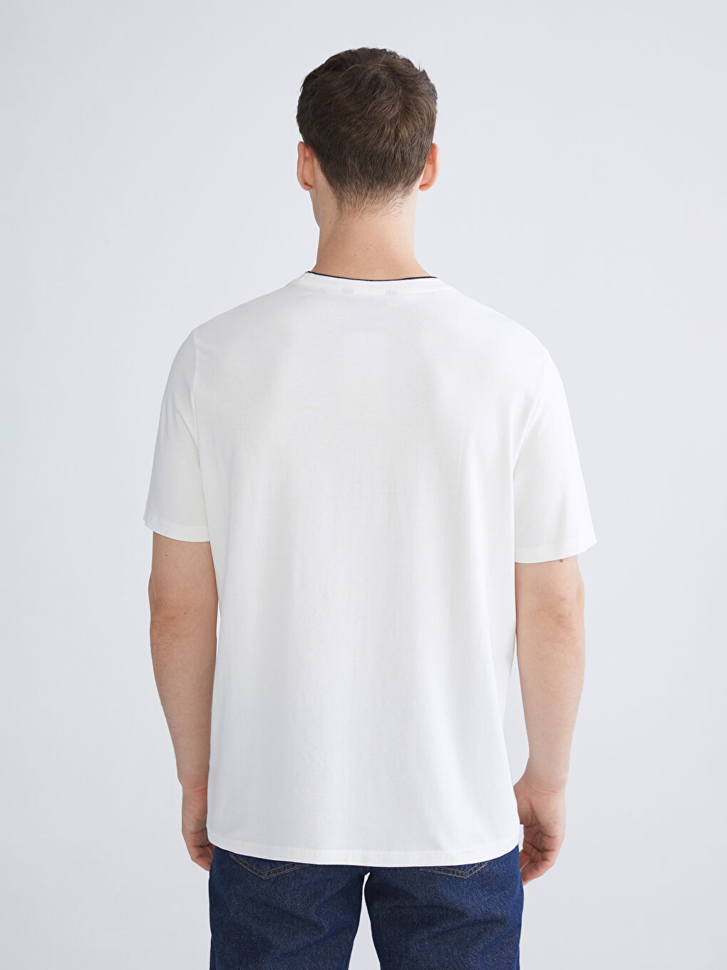 Crew Neck Printed Jersey Men's T-Shirt-3
