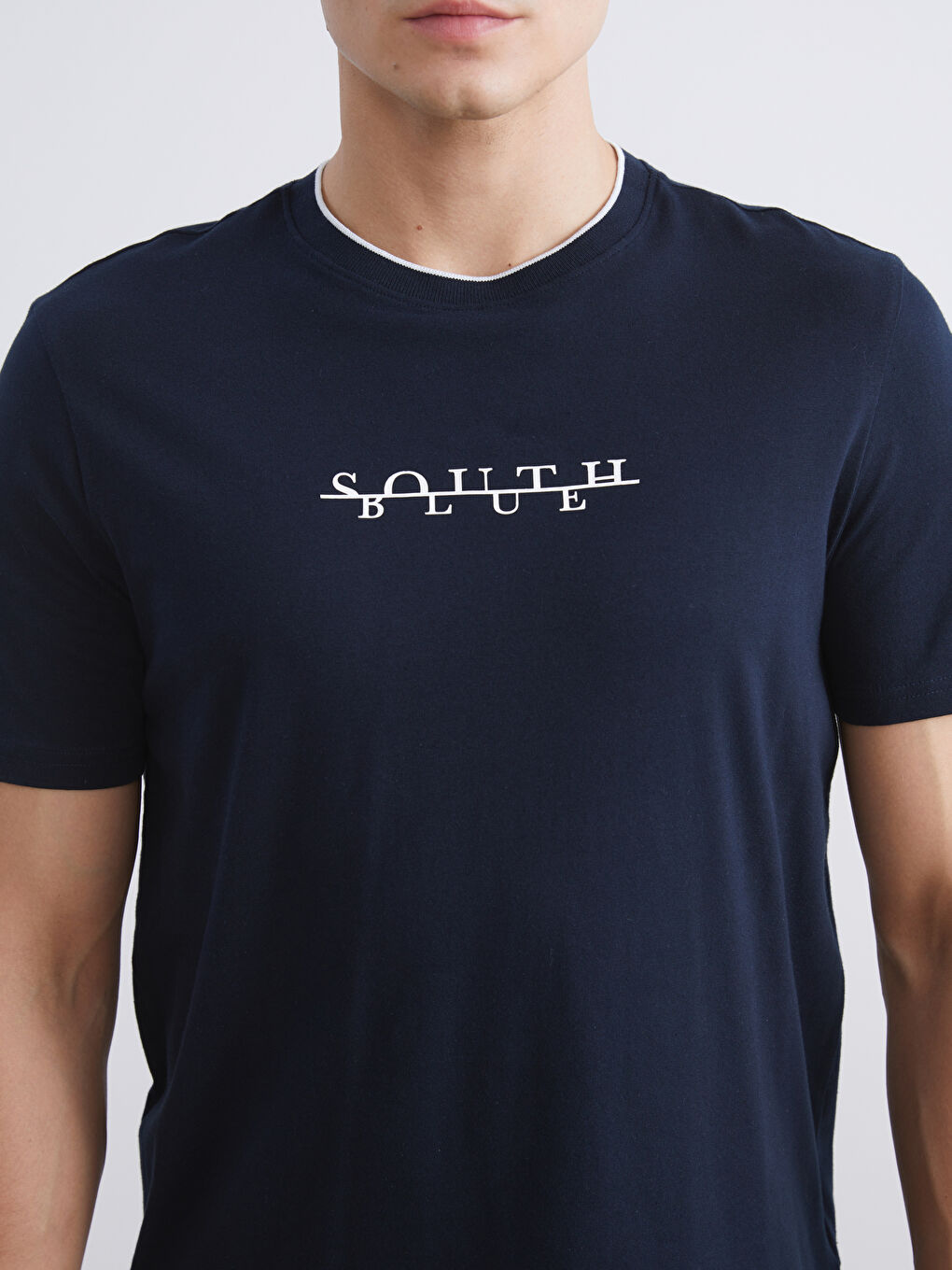 SOUTHBLUE Тениска с кръгло деколте, отпечатана, джърси, за мъже -W55136Z8-RFH