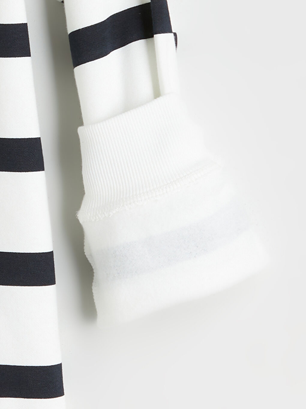 Polo Neck Long Sleeve Striped Men's Sweatshirt-5
