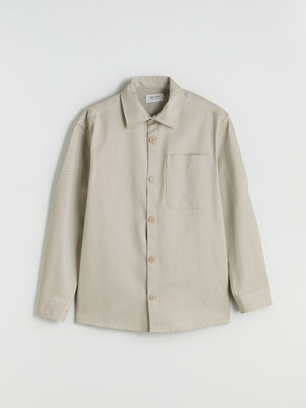 Regular Fit Long Sleeve Gabardine Men's Shirt Jacket-4