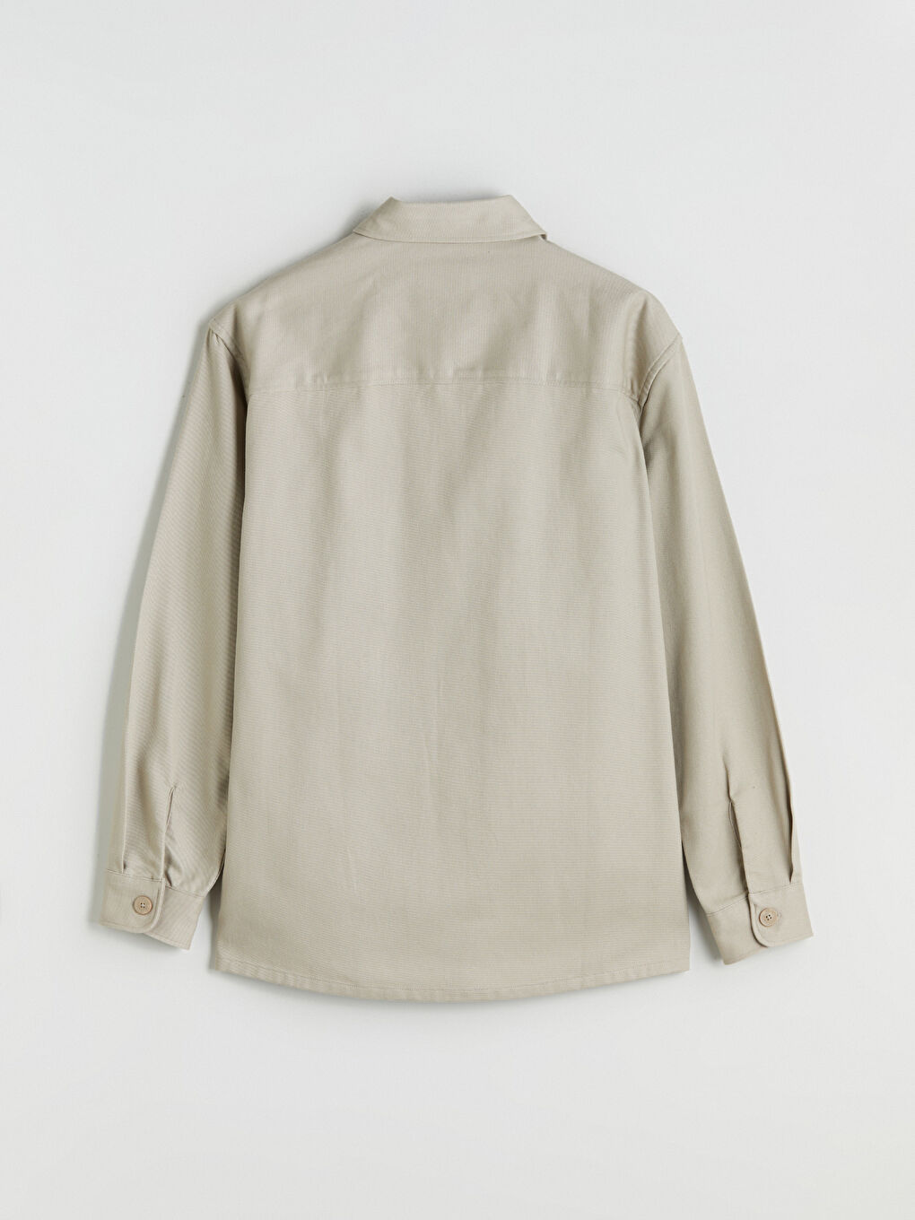 Regular Fit Long Sleeve Gabardine Men's Shirt Jacket-5