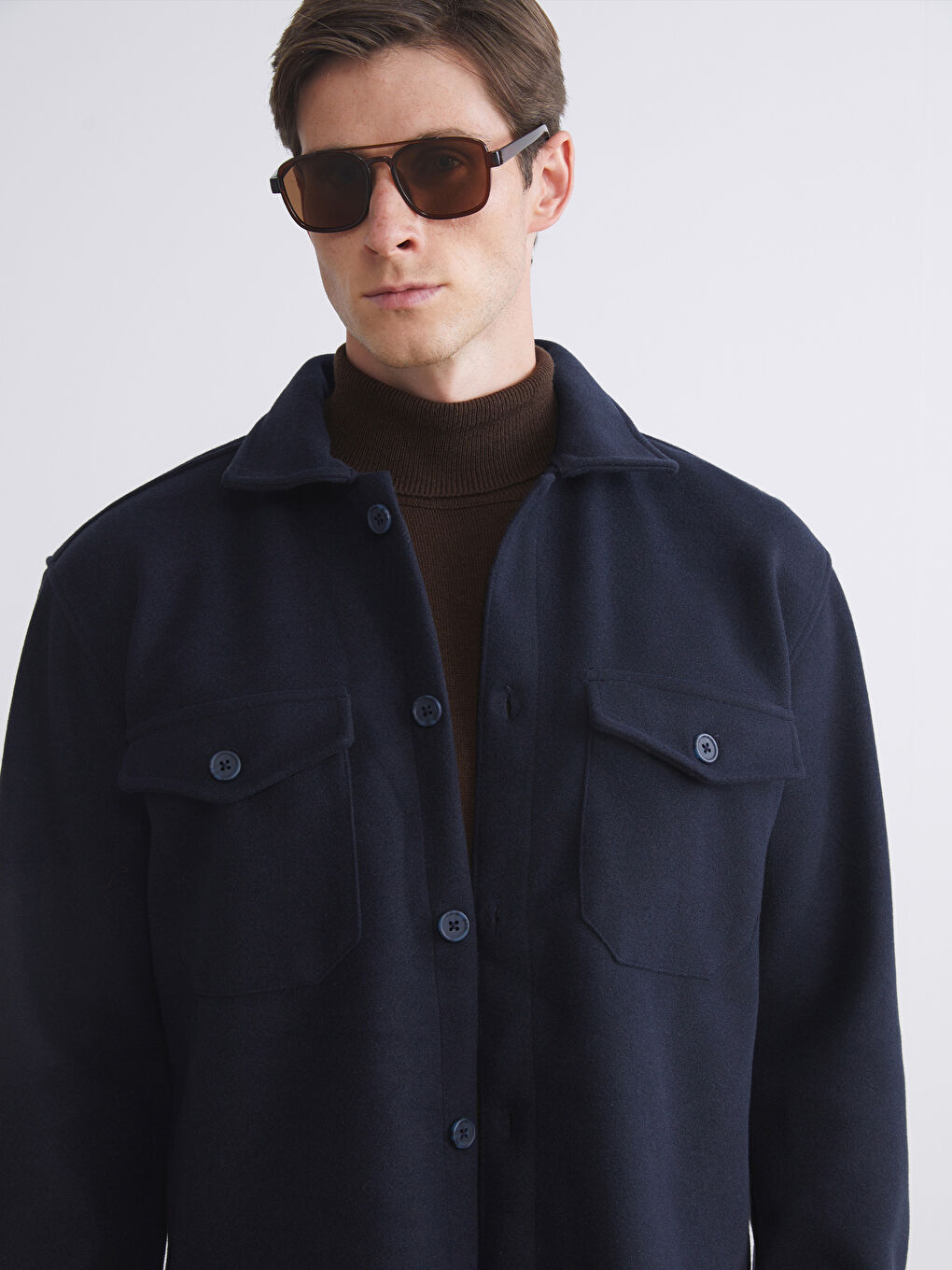 Regular Fit Long Sleeve Cachet Men's Shirt Jacket
