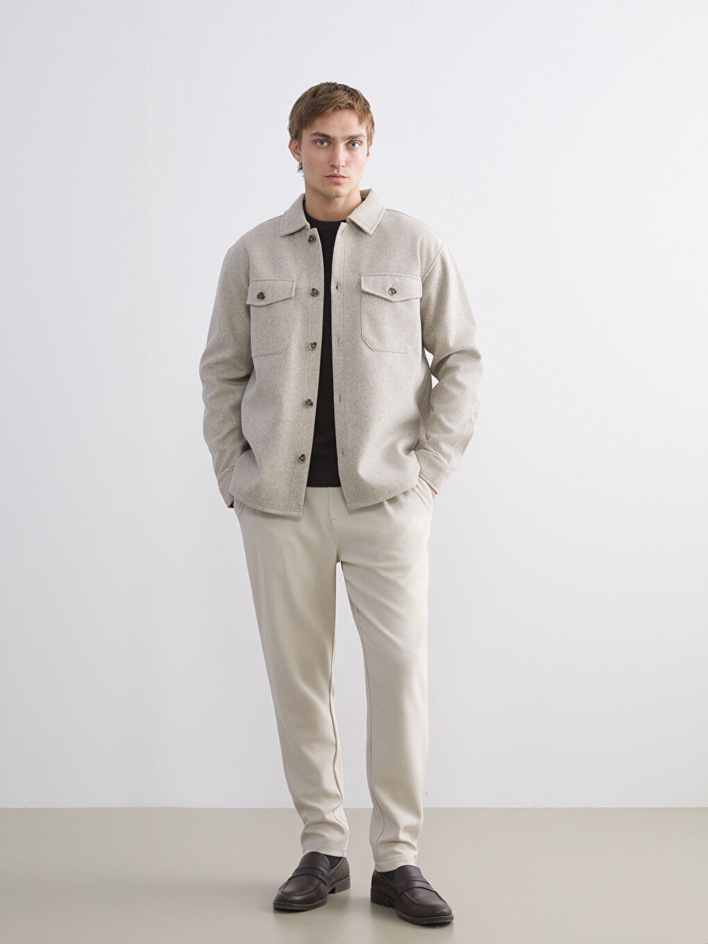 Regular Fit Long Sleeve Cachet Men's Shirt Jacket-1
