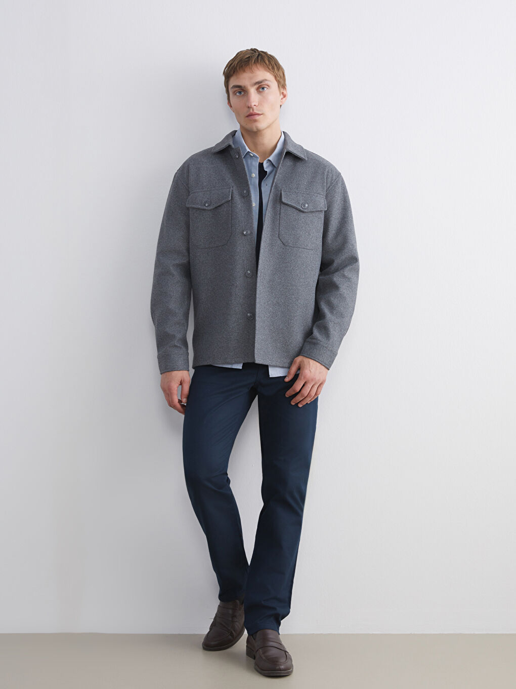 Regular Fit Long Sleeve Cachet Men's Shirt Jacket-1