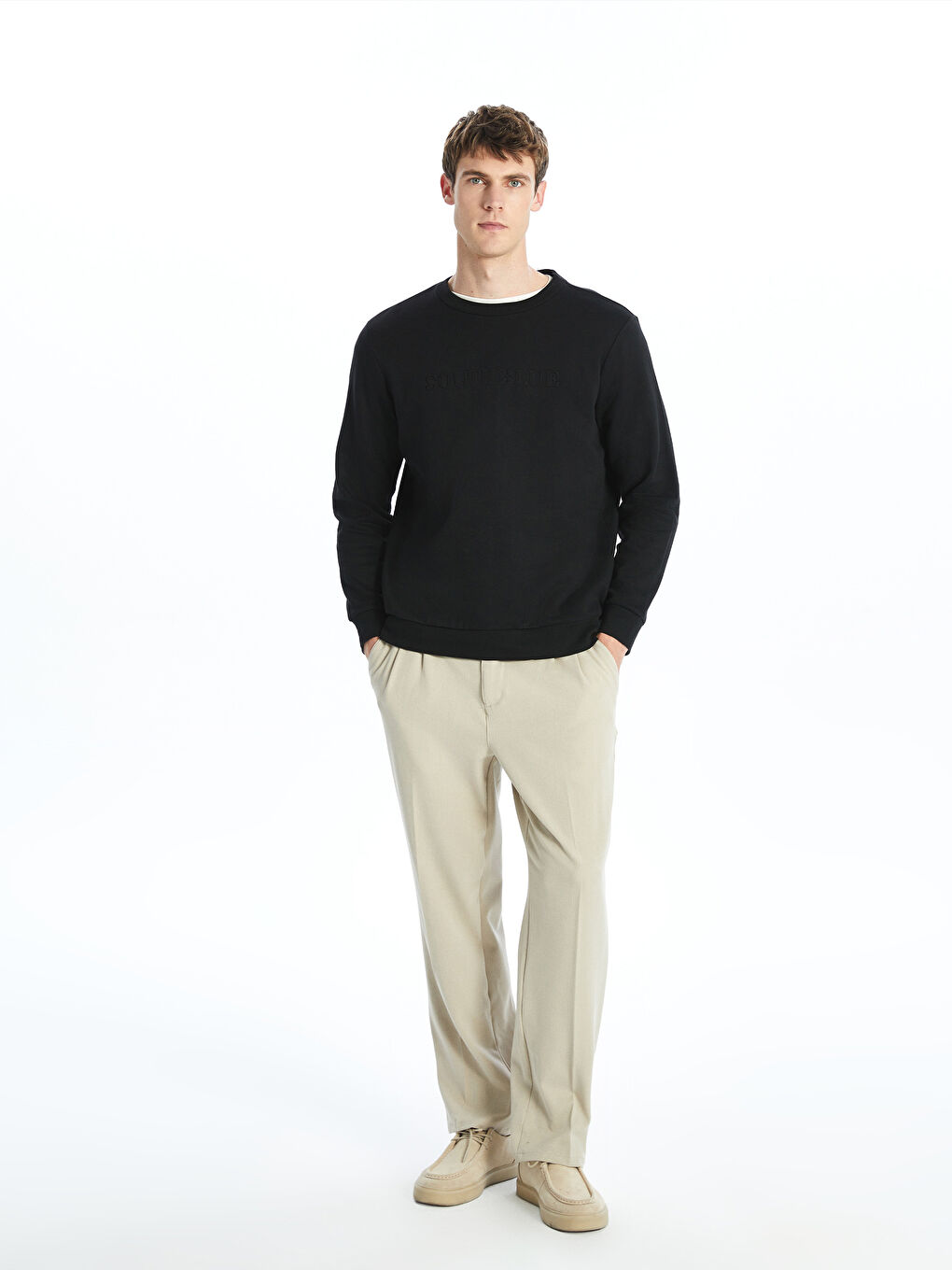 Crew Neck Printed Men's Sweatshirt-1