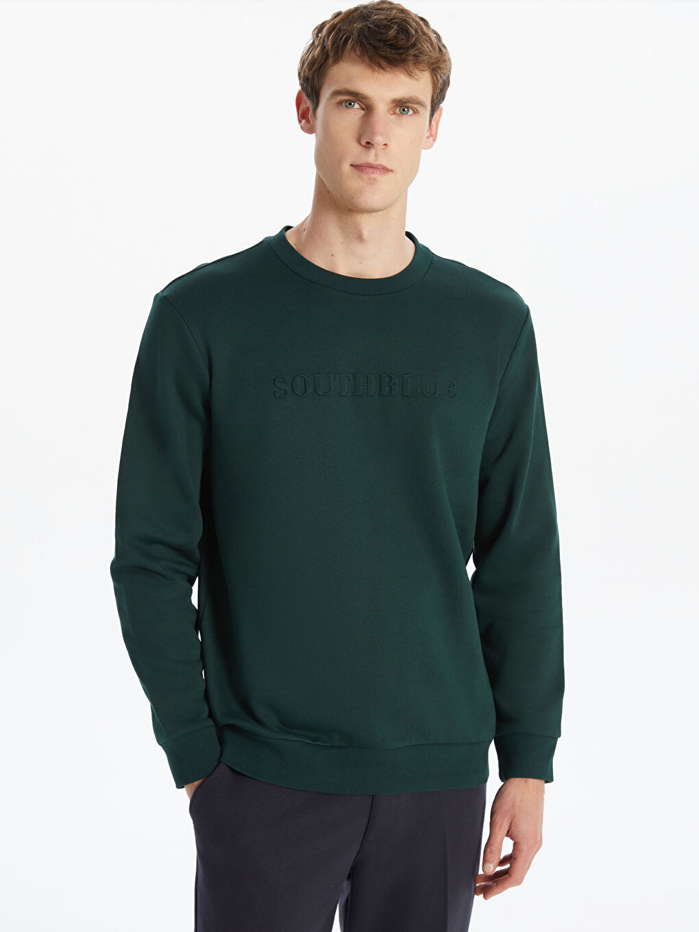Crew Neck Printed Men's Sweatshirt