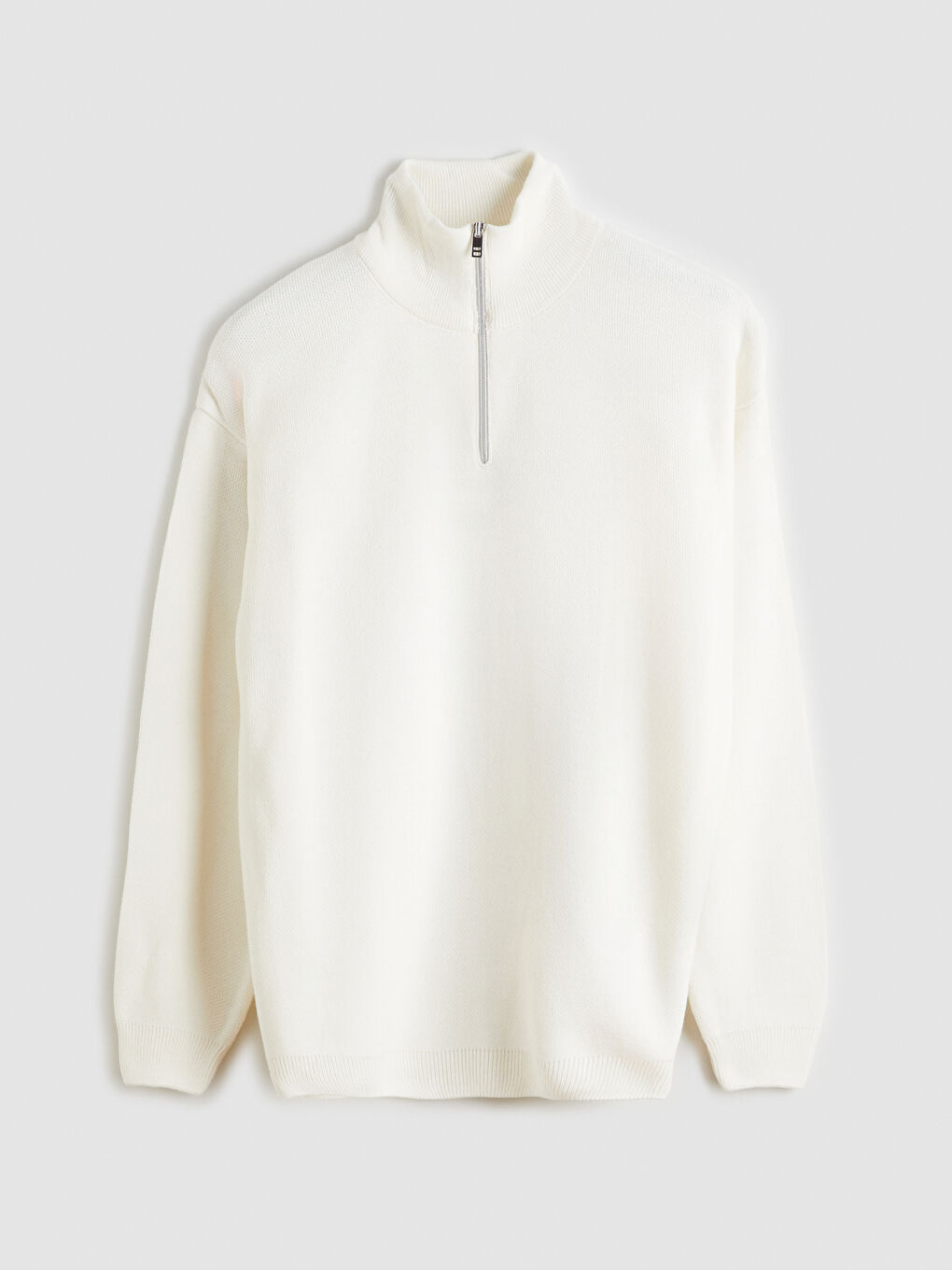 Pull-over en Tricot à Manches Longues pour Hommes avec Col Cheminée-4