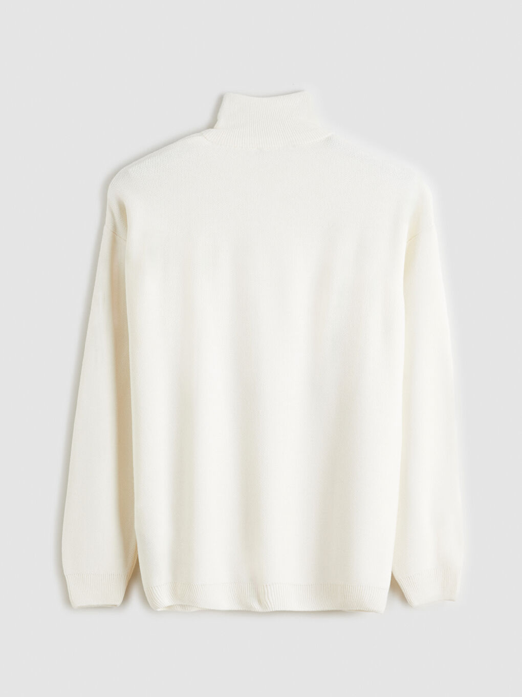 Pull-over en Tricot à Manches Longues pour Hommes avec Col Cheminée-5