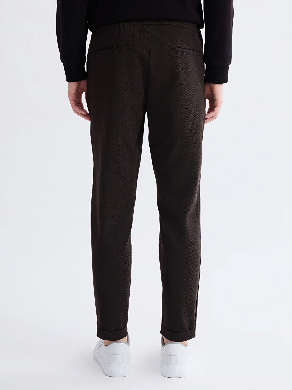 Kahverengi Standart Kalıp Erkek Pantolon-3