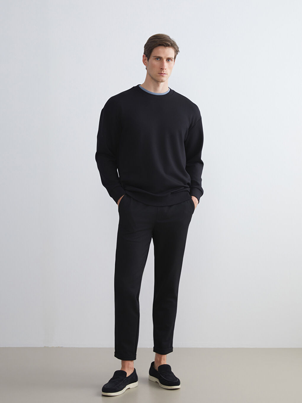 Siyah Standart Kalıp Erkek Pantolon