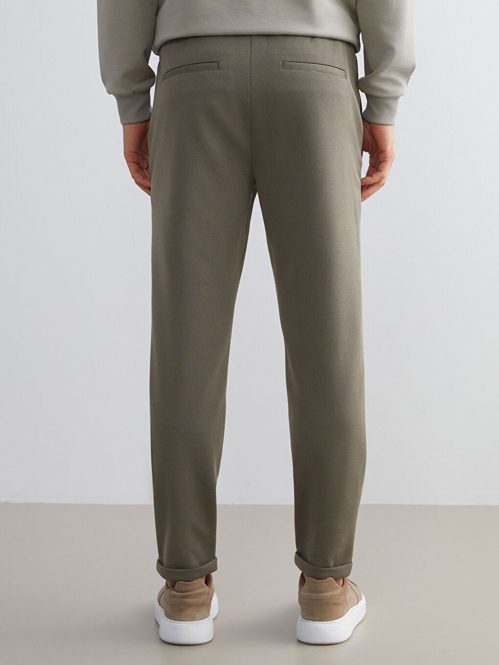 Yeşil Standart Kalıp Erkek Pantolon-3