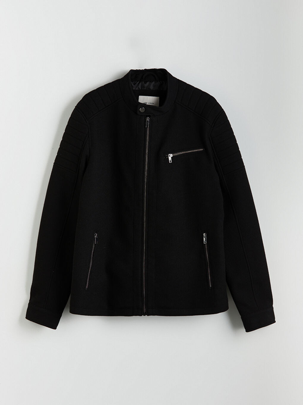 Slim Fit Biker Neck Men's Coat-5