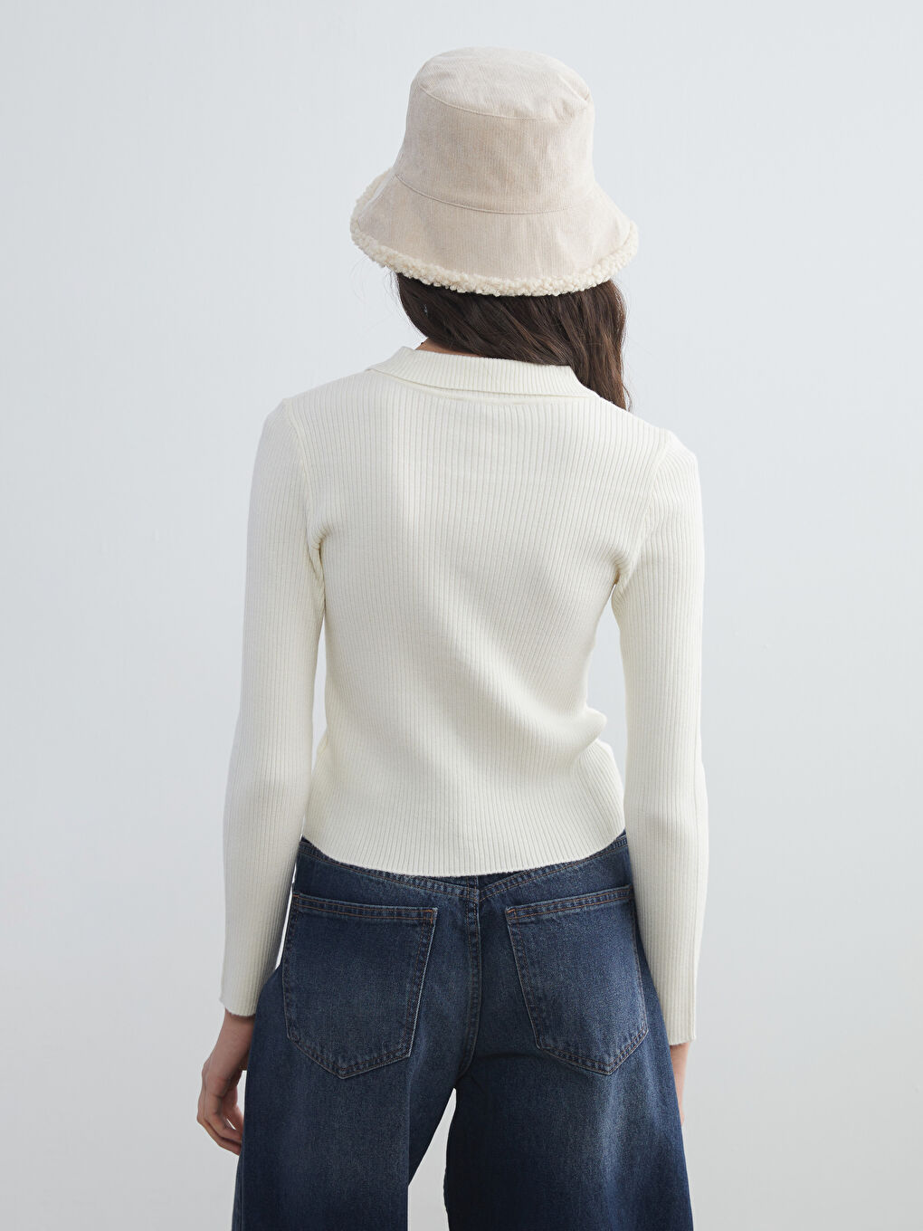 XSIDE Polo Neck Women's Knitwear Cardigan -W55182Z8-R9J