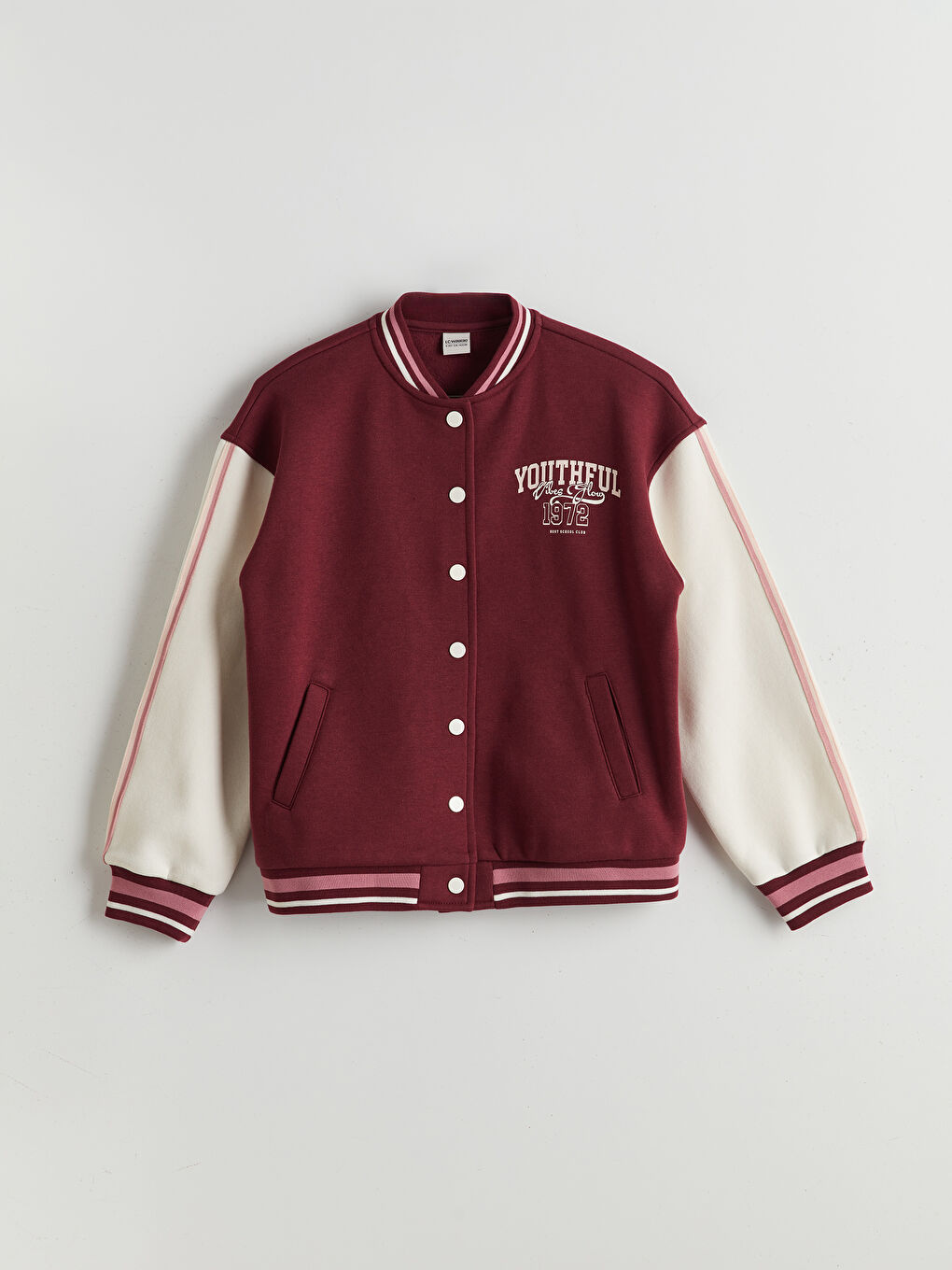 LCW Kids Girl PLUM Bomber Jacket -W55185Z4-YNM