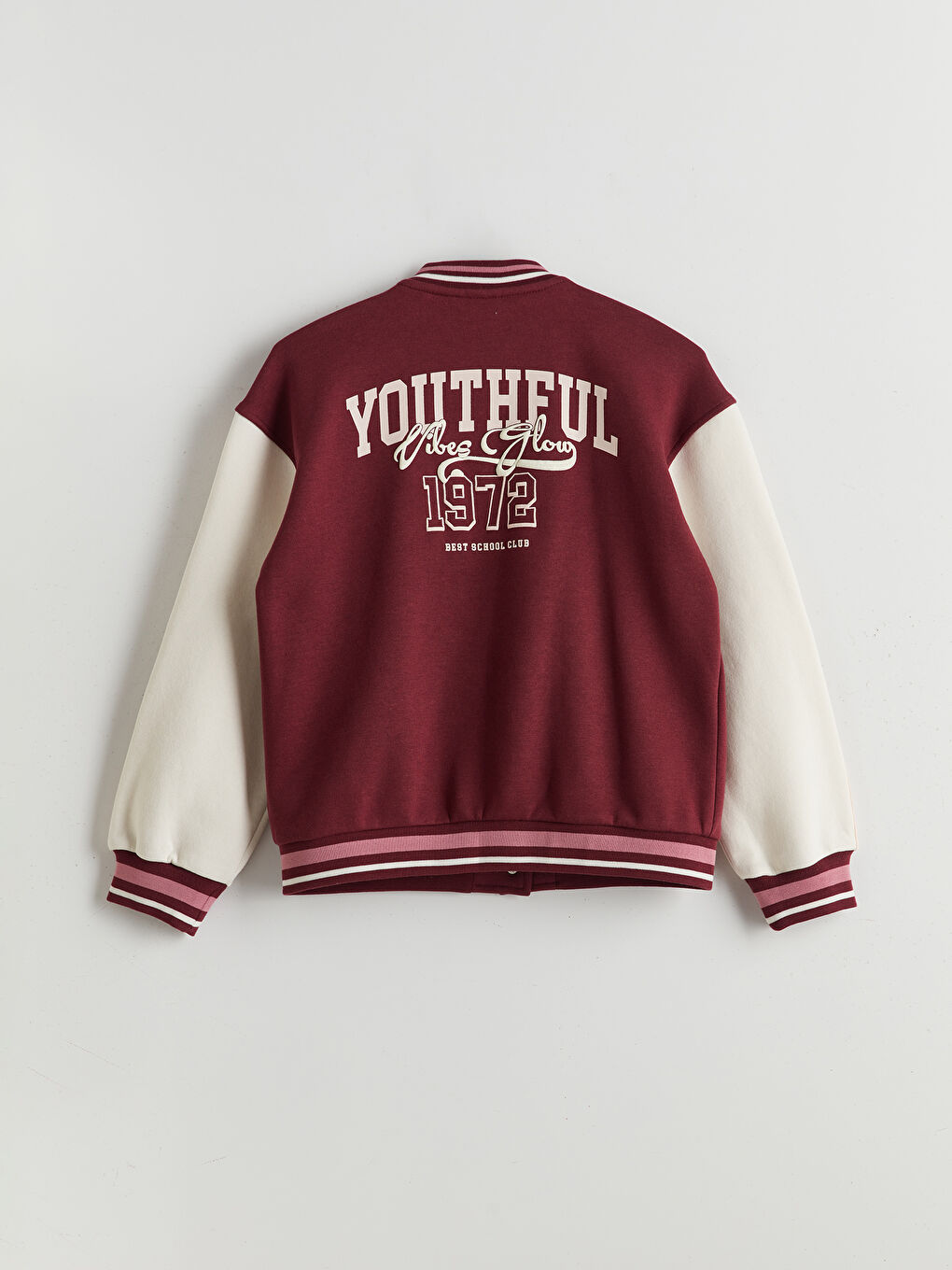 LCW Kids Girl PLUM Bomber Jacket -W55185Z4-YNM
