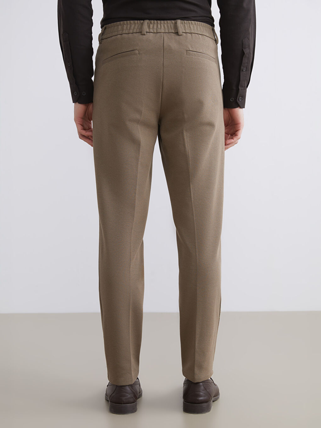 Bej Standart Kalıp Erkek Pantolon-3