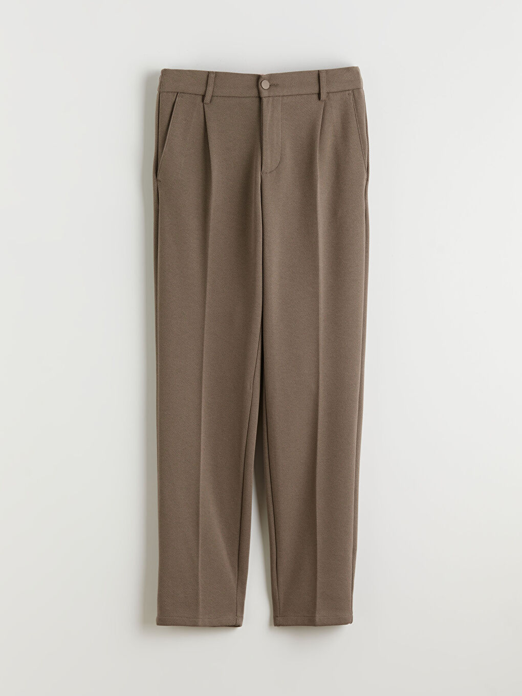 Bej Standart Kalıp Erkek Pantolon-4