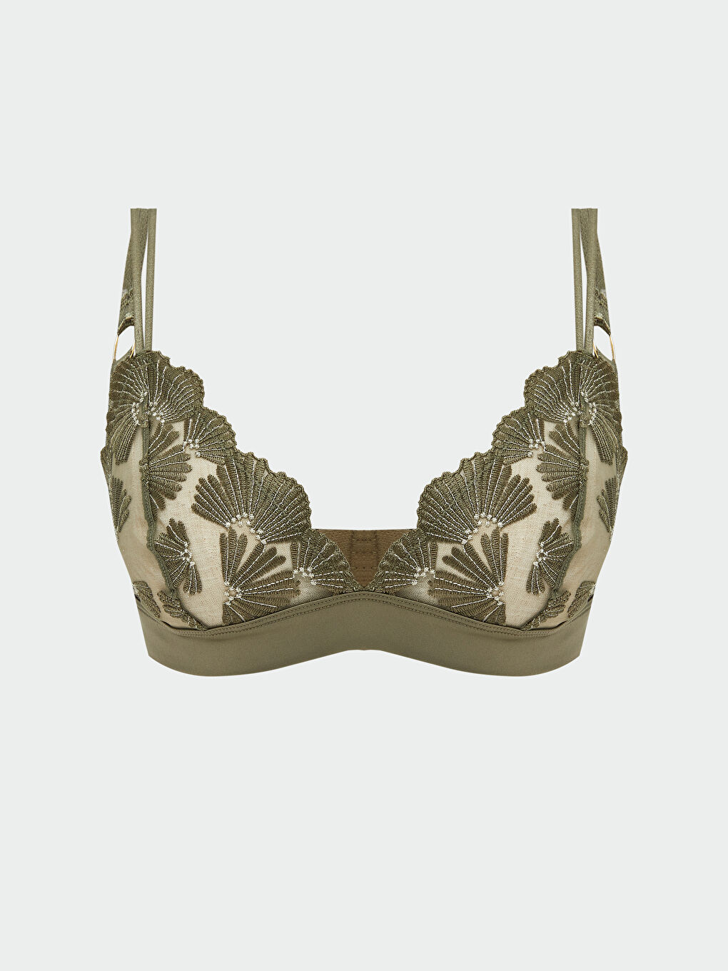 Yeşil Balensiz Dolgusuz Dantelli Fantezi Bralet