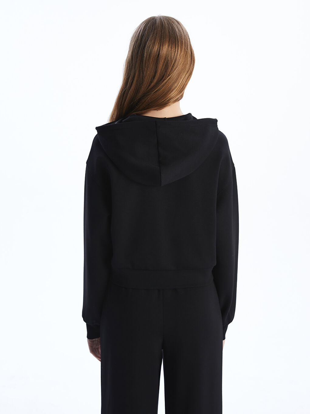 Hooded Women's Thick Zip-Up Sweatshirt-3