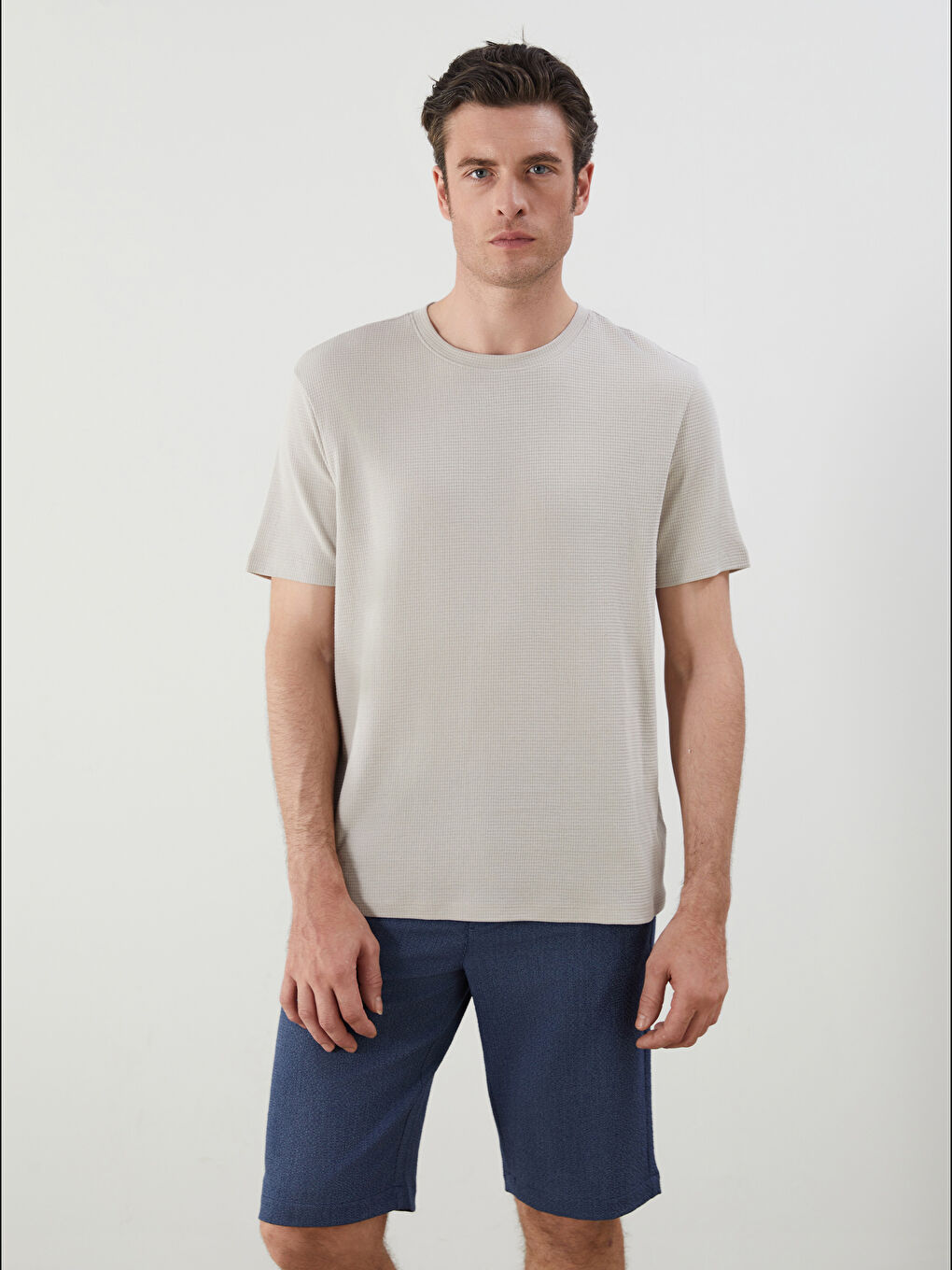 SOUTHBLUE Crew Neck Plain Men's T-Shirt -W55214Z8-J0B