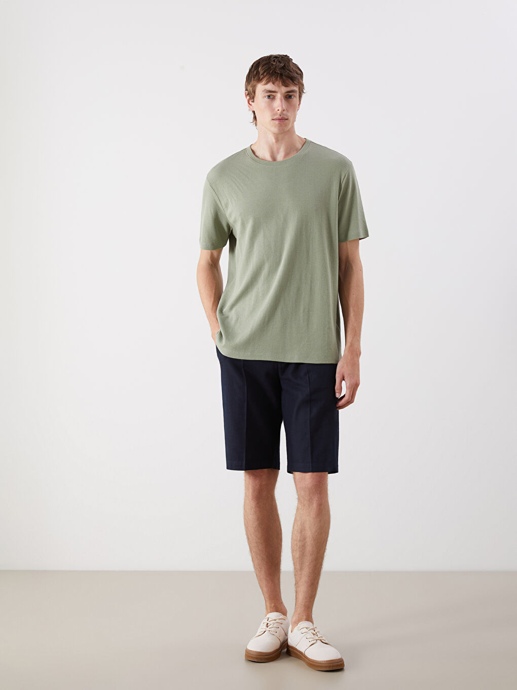 SOUTHBLUE Crew Neck Plain Men's T-Shirt -W55214Z8-DYG