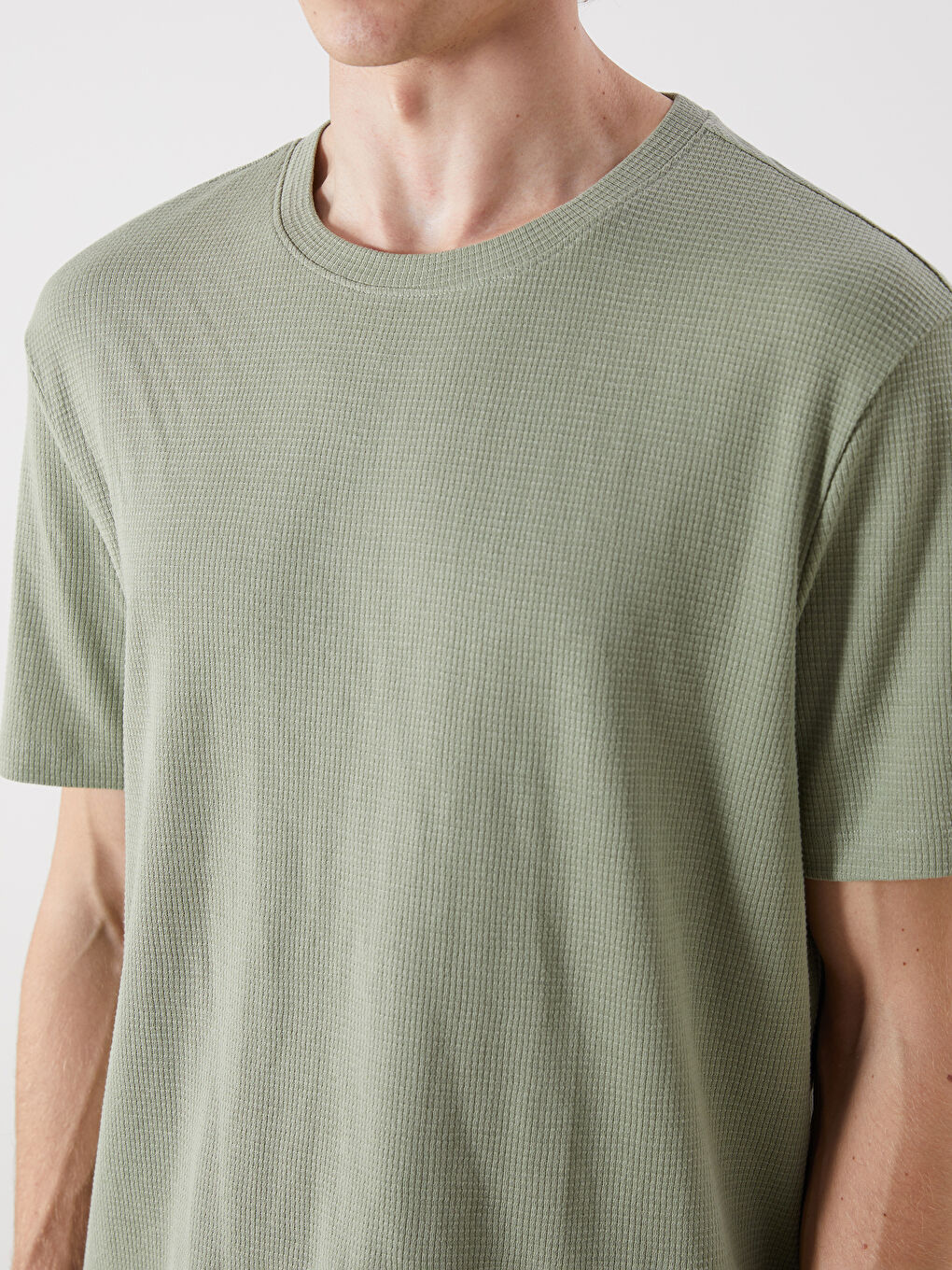 SOUTHBLUE Crew Neck Plain Men's T-Shirt -W55214Z8-DYG