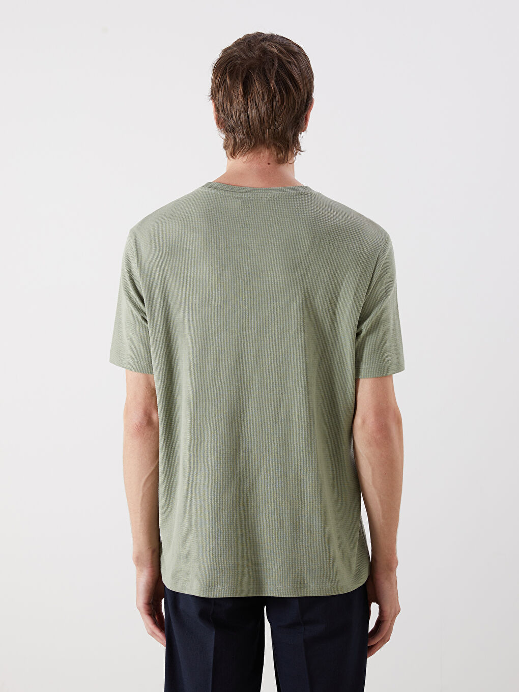 SOUTHBLUE Crew Neck Plain Men's T-Shirt -W55214Z8-DYG