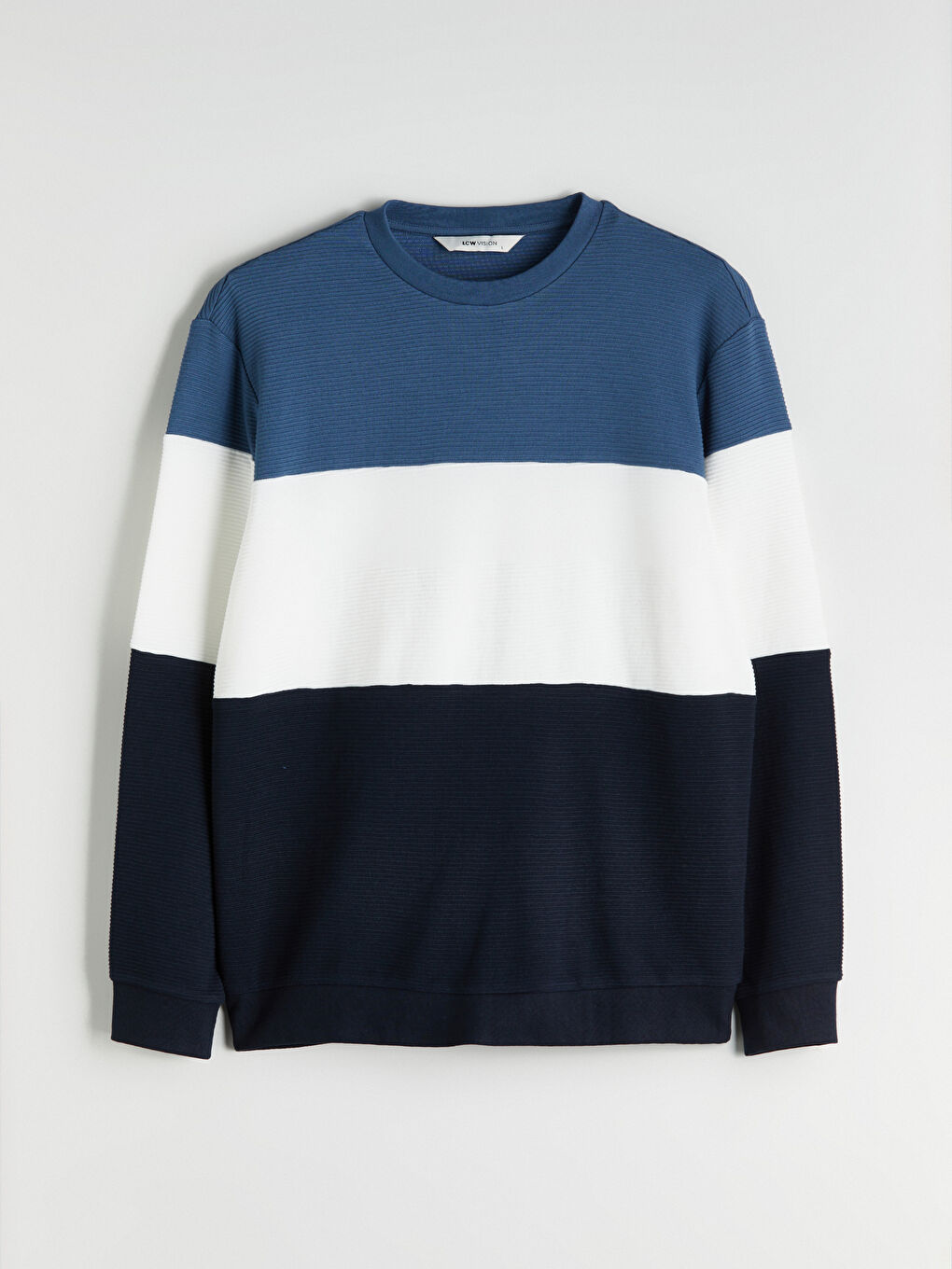 Crew Neck Color Block Men's Sweatshirt-4