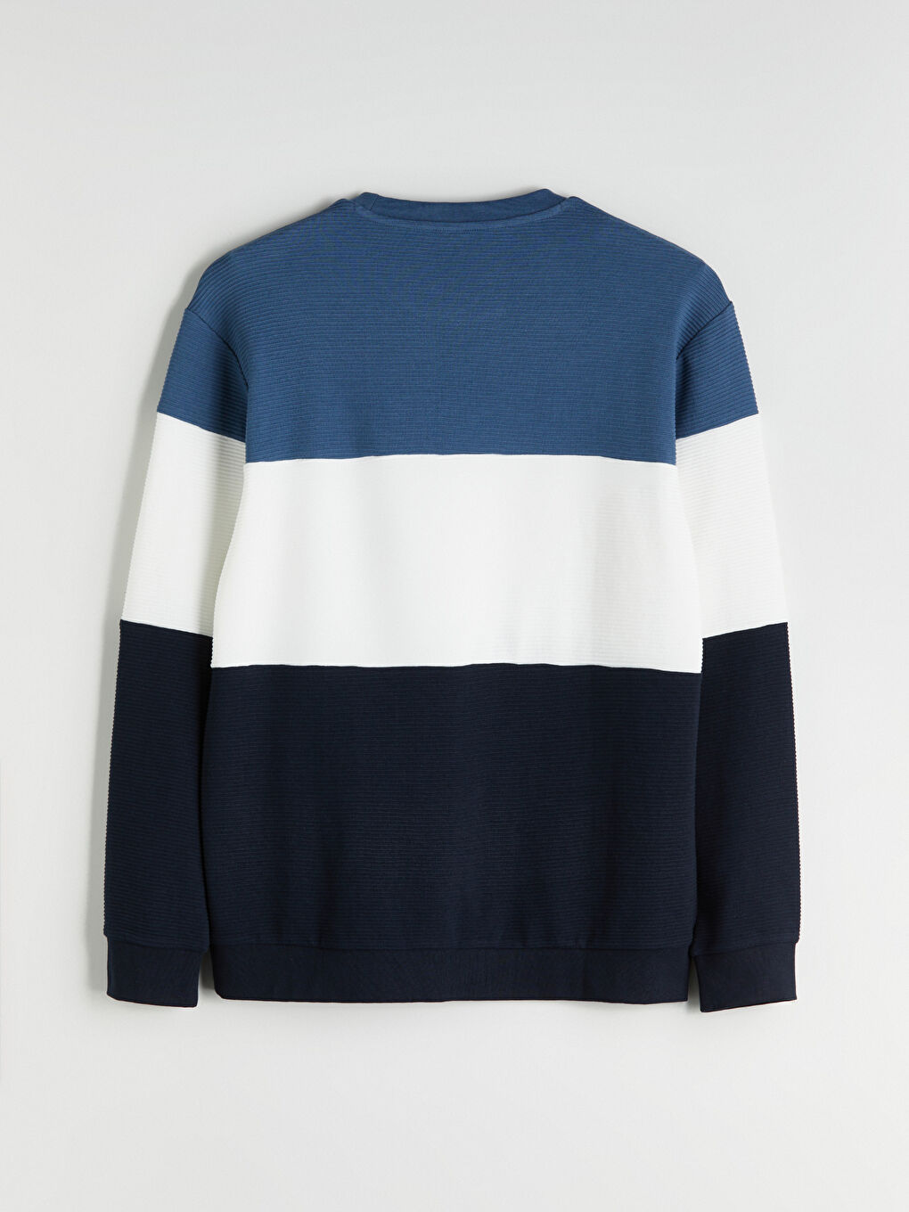 Crew Neck Color Block Men's Sweatshirt-5