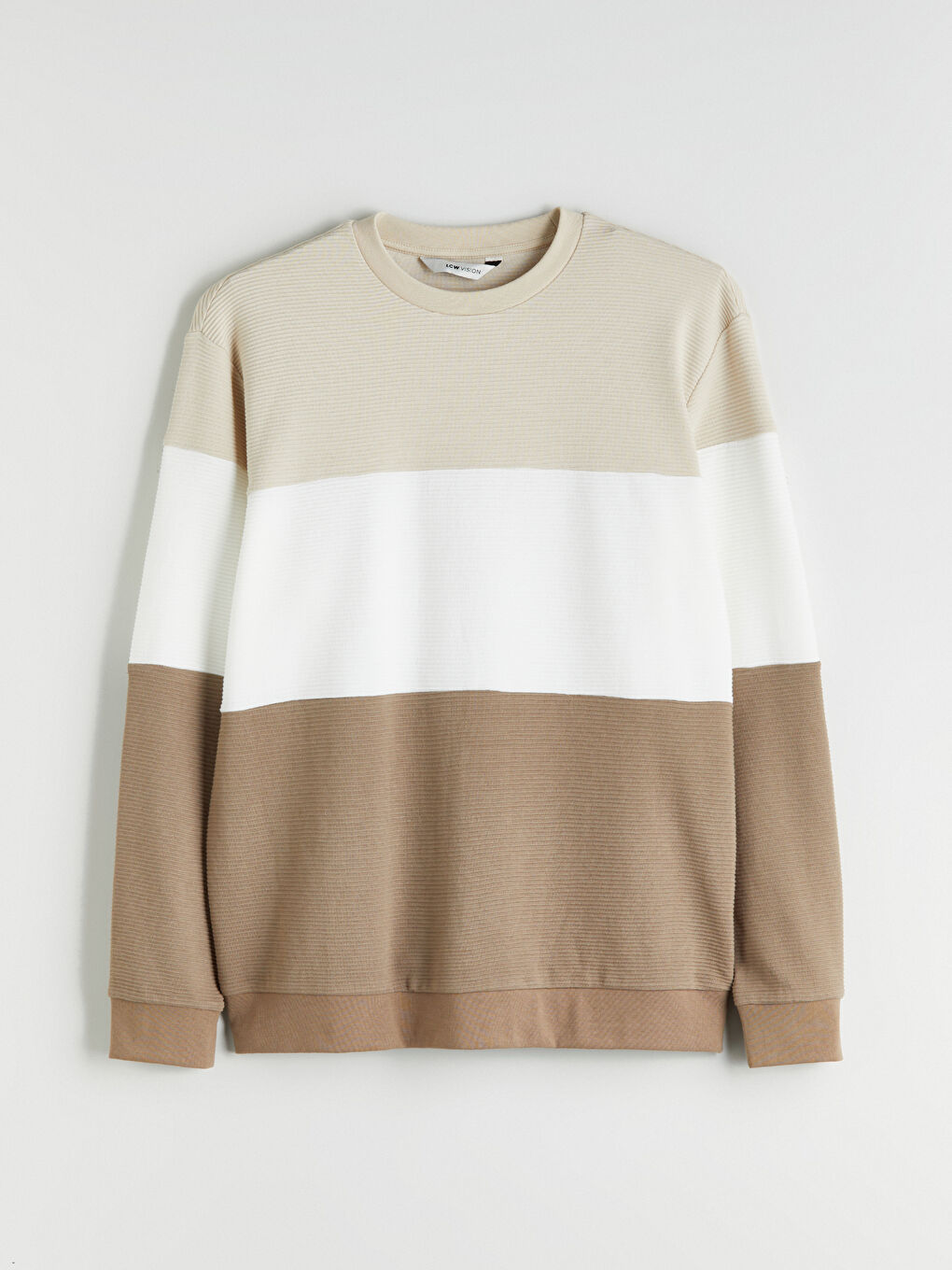 Crew Neck Color Block Men's Sweatshirt-4