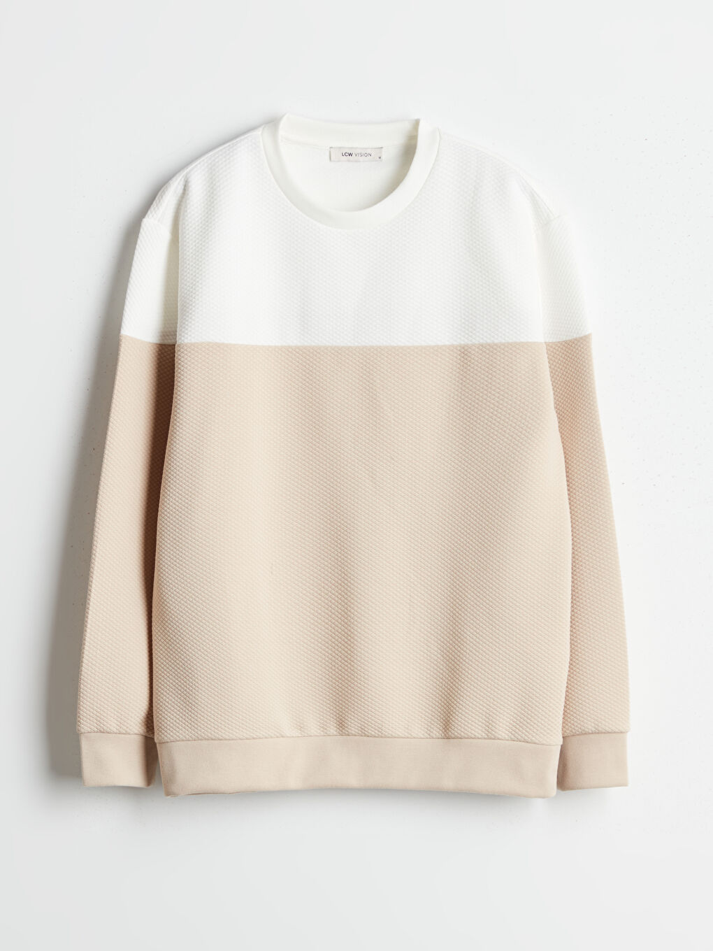 Crew Neck Jacquard Men's Sweatshirt-4