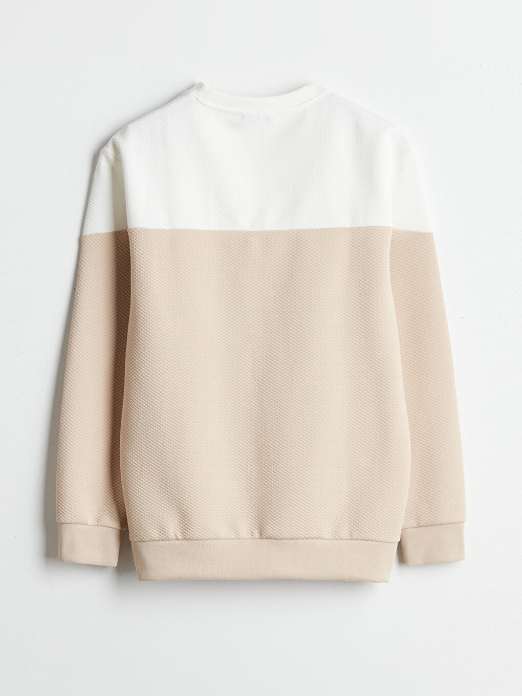 Crew Neck Jacquard Men's Sweatshirt-5