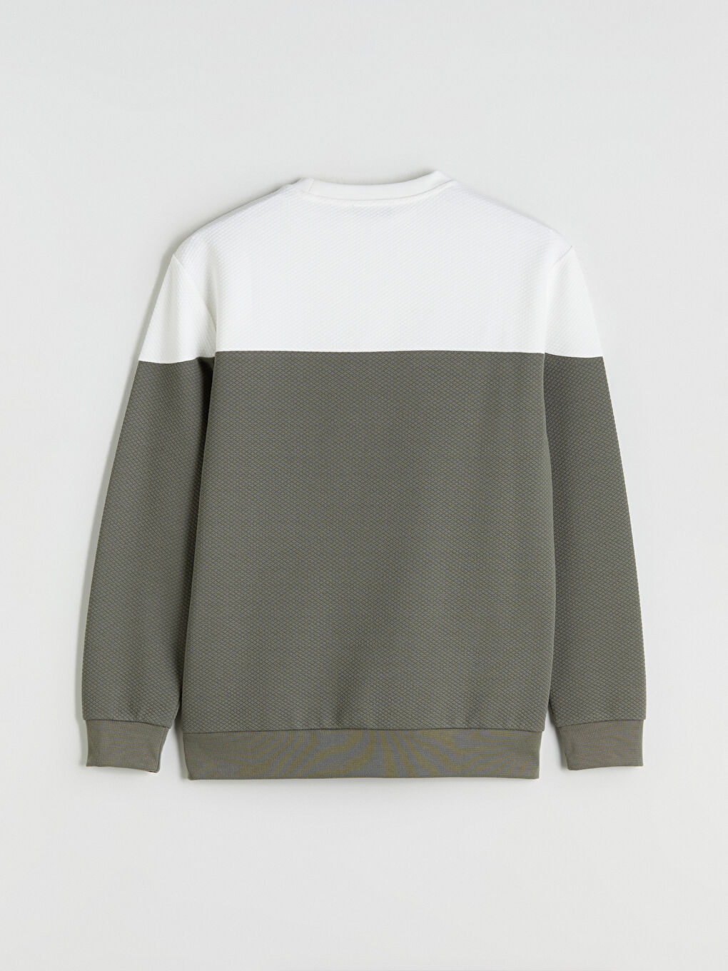 Crew Neck Jacquard Men's Sweatshirt-1