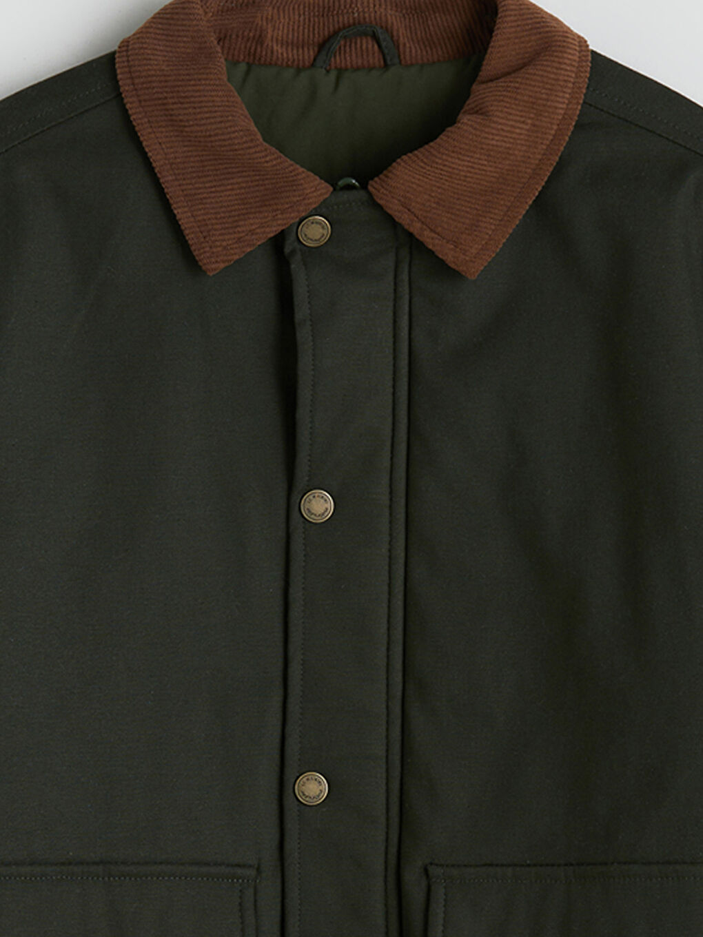 Yeşil Fitilli Kadife Yaka Erkek Çocuk Mont-4