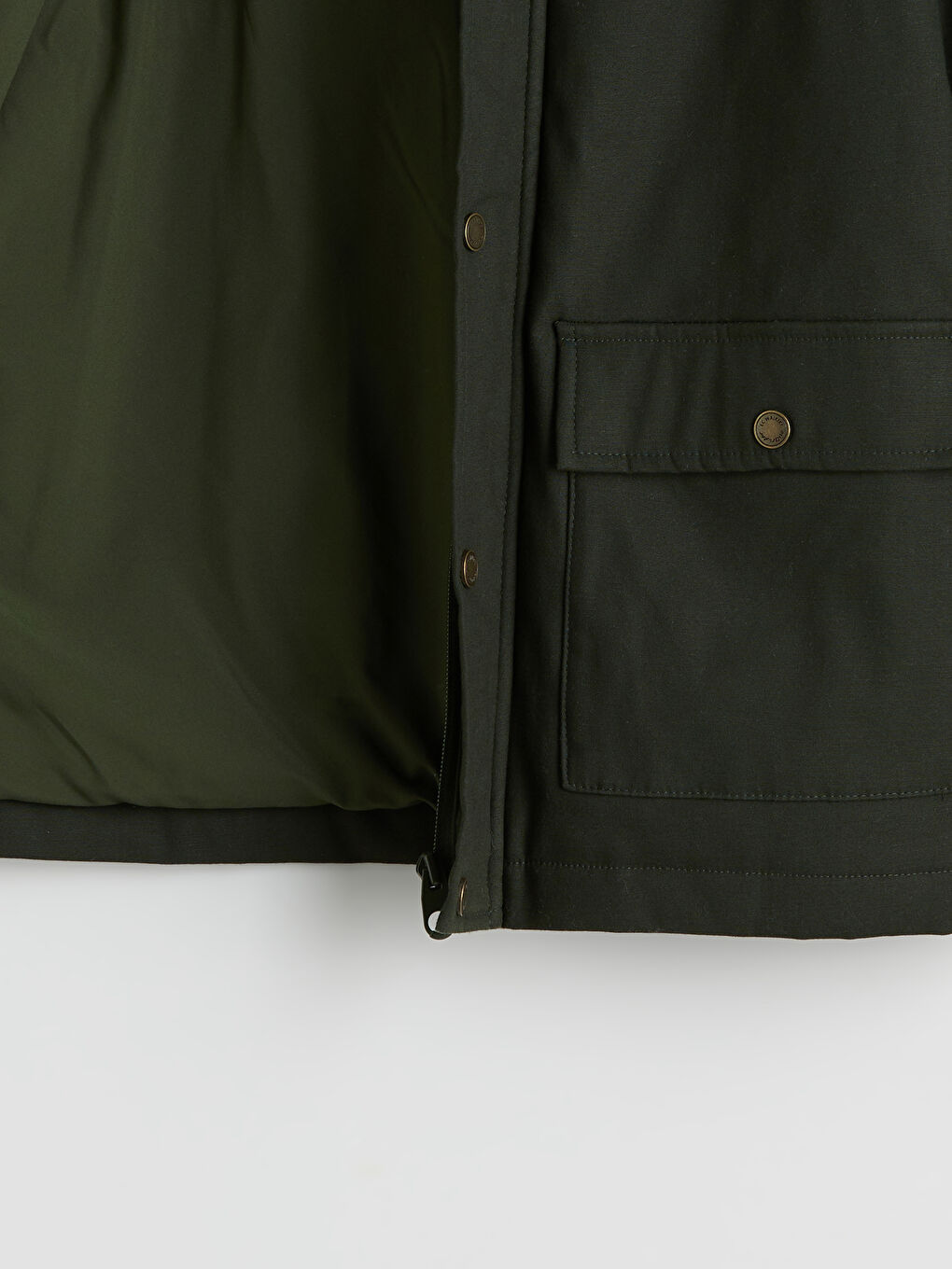 Yeşil Fitilli Kadife Yaka Erkek Çocuk Mont-5