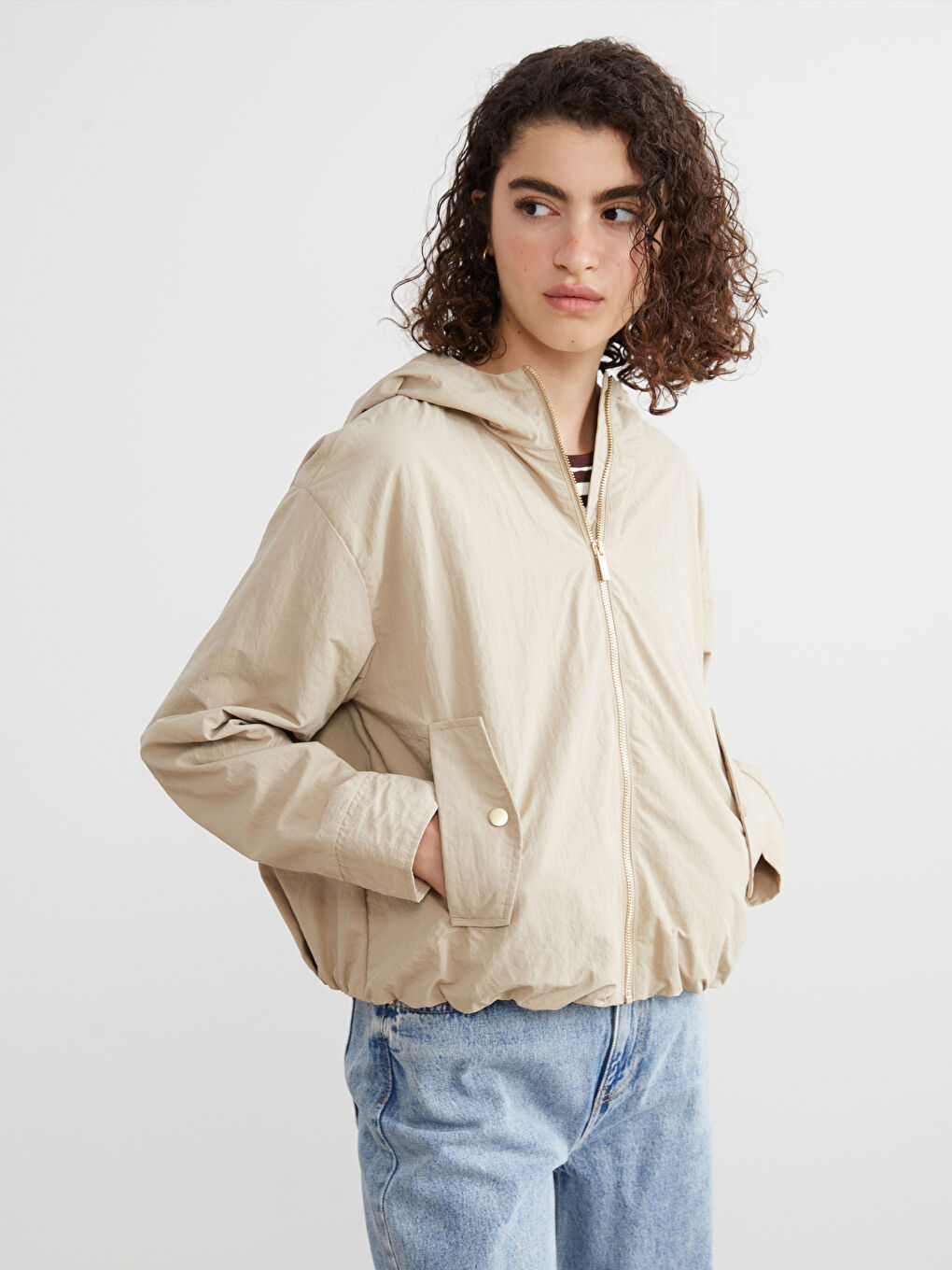 XSIDE Hooded Oversize Women's Raincoat -W55240Z8-Q7H