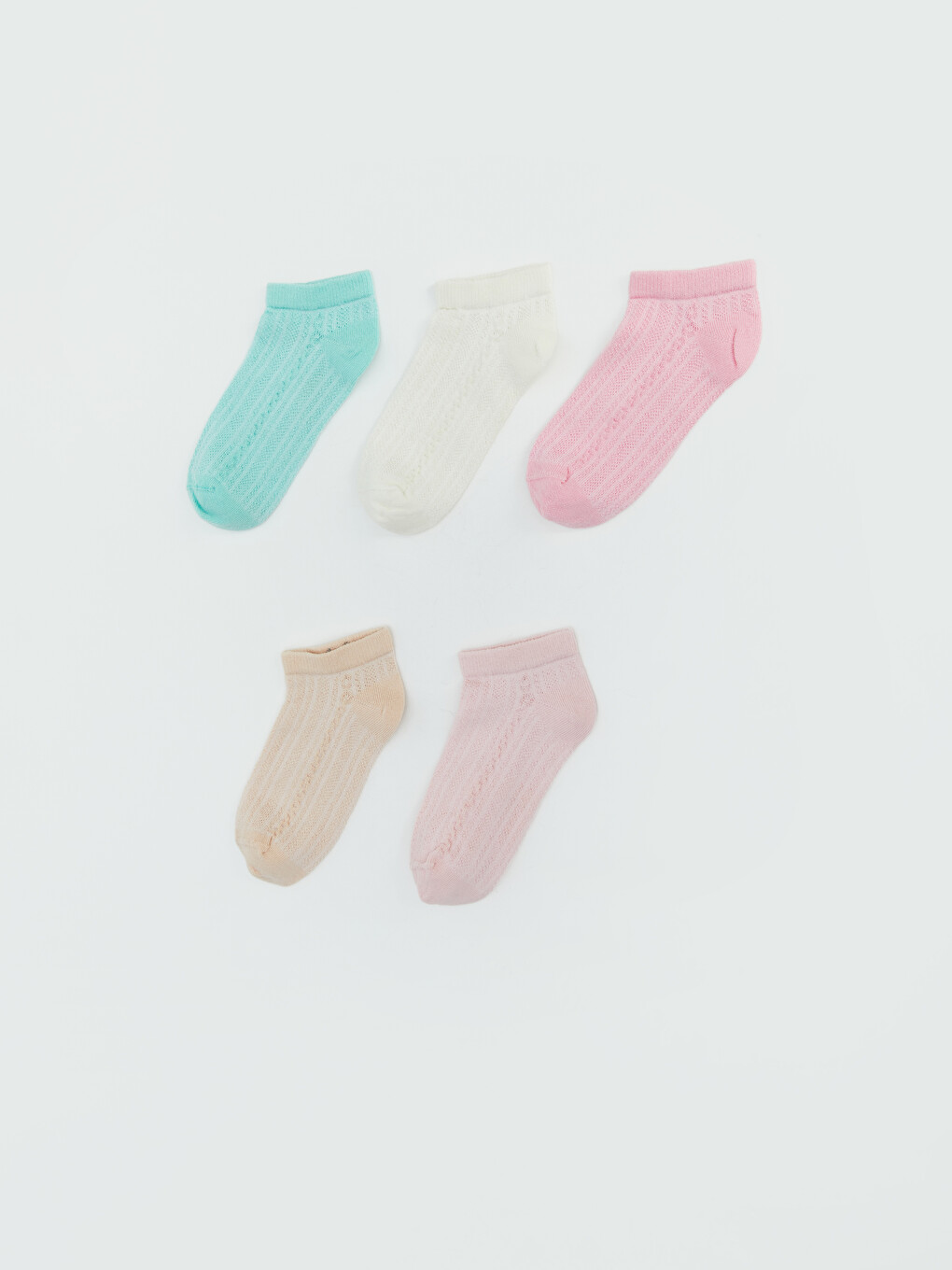 Basic Baby Girls Trainer Socks 5 Pack