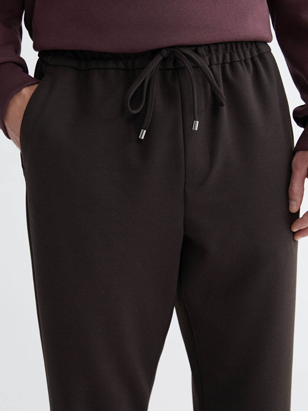 Kahverengi Standart Kalıp Erkek Pantolon-2