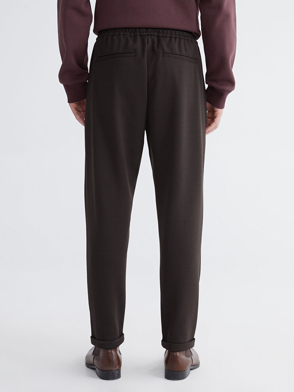 Kahverengi Standart Kalıp Erkek Pantolon-3