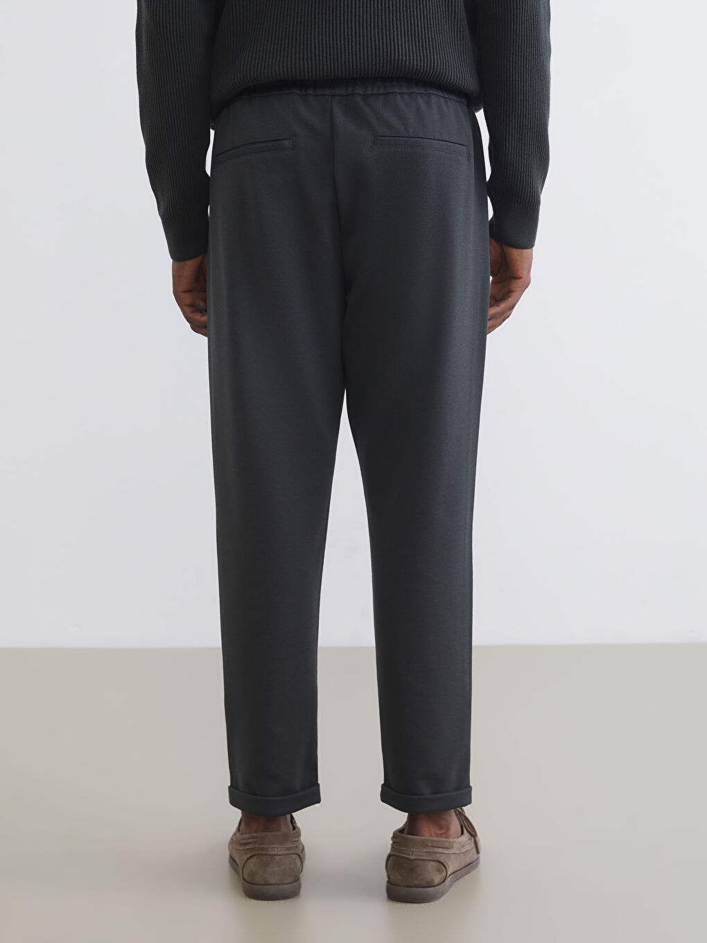 Petrol Standart Kalıp Erkek Pantolon-3