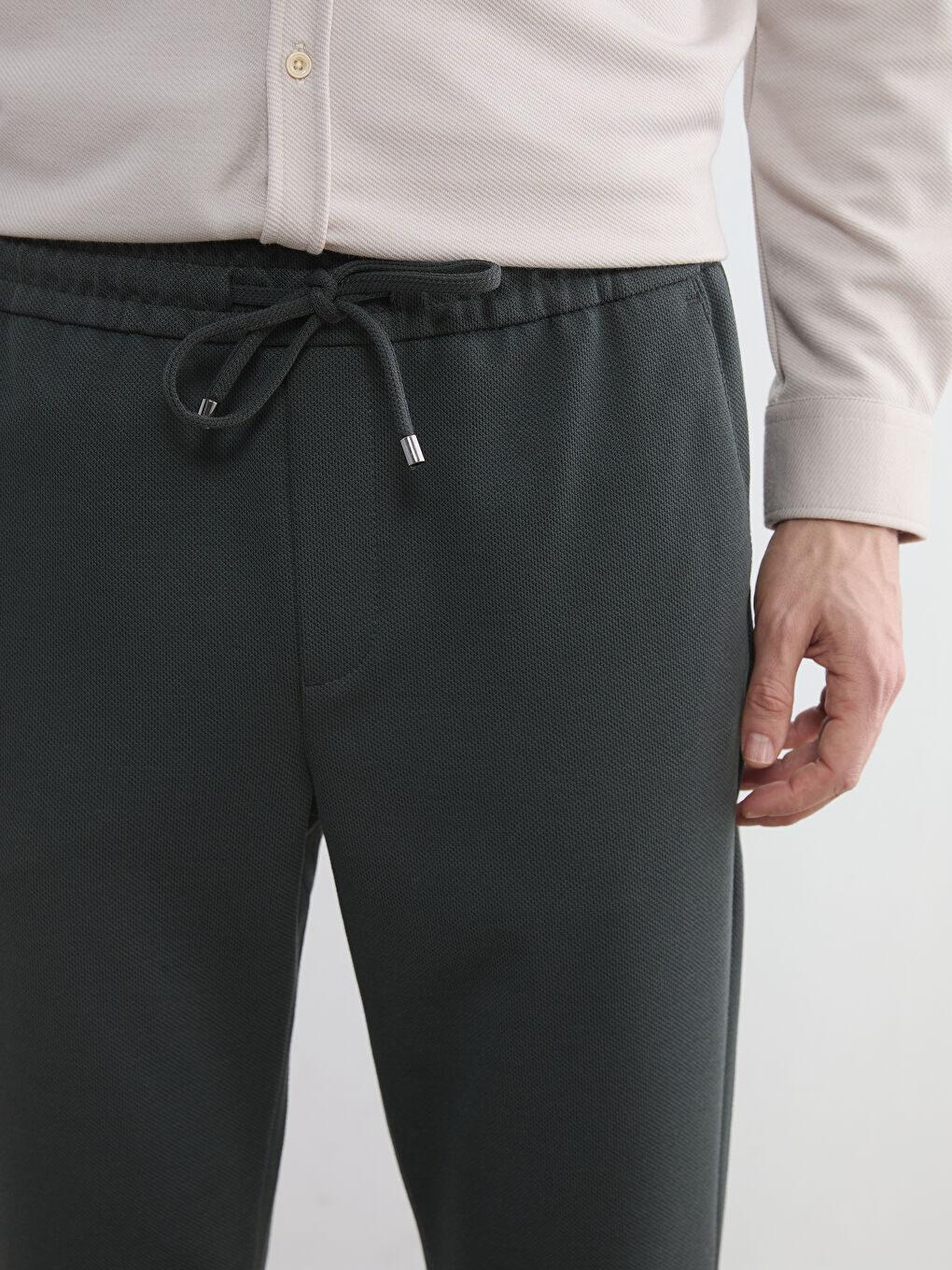 Petrol Standart Kalıp Erkek Pantolon-4