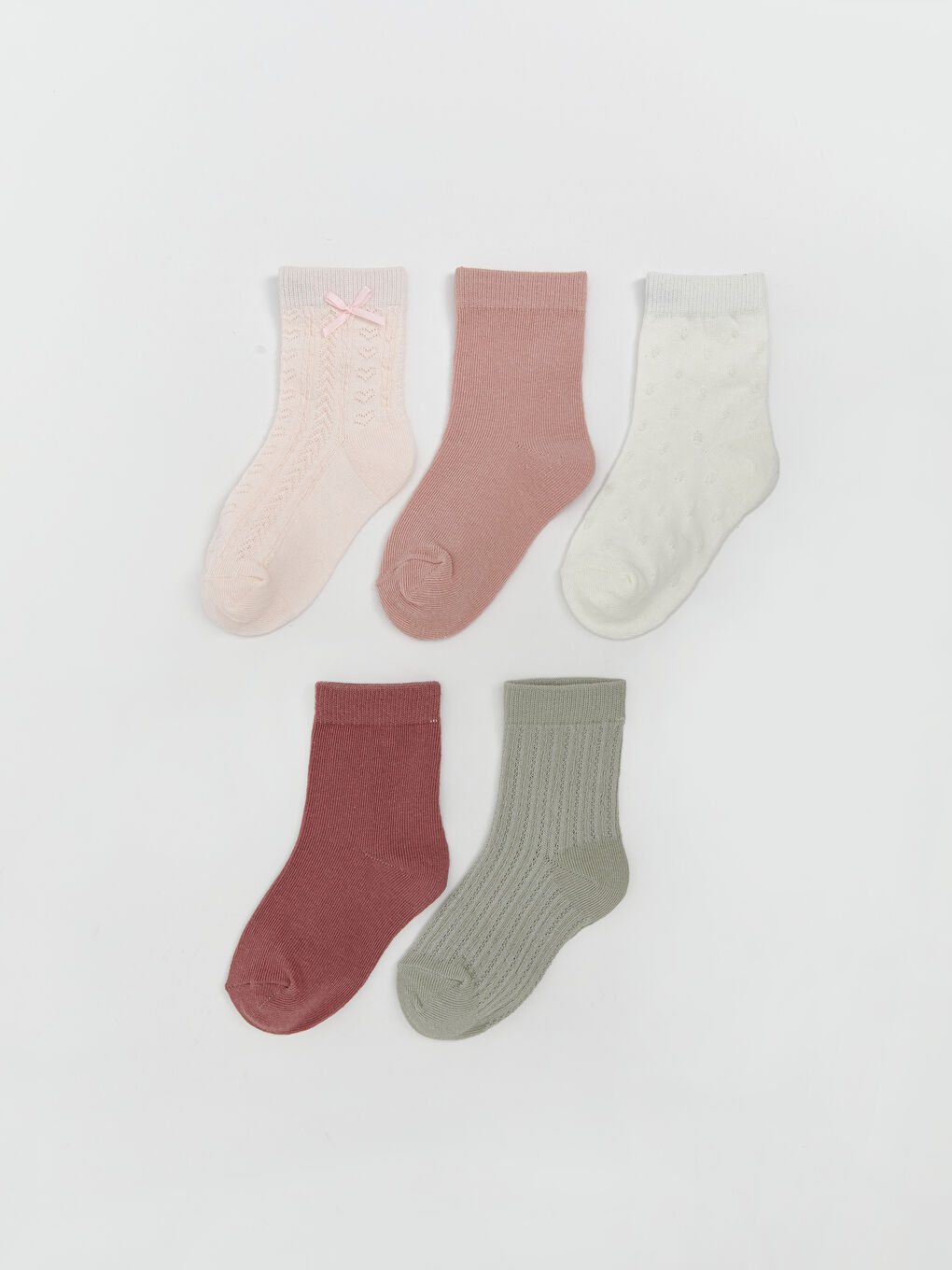 LCW baby Patterned Baby Girls' Ankle Socks 5-Pack -W55304Z1-JM1
