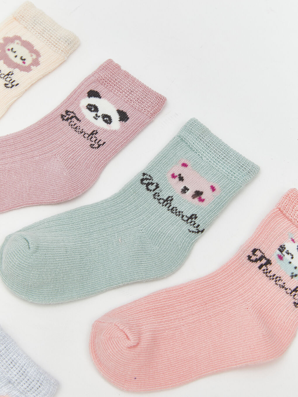 LCW Kids Printed Baby Girls Ankle Socks 7 Pack -W55306Z1-JM1