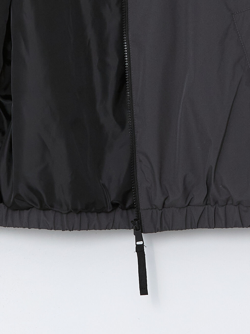 Antrasit Rahat Kalıp Kapüşonlu Erkek Orta Kalın Mont-6