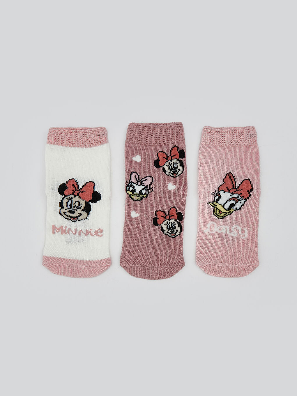 LCW baby Minnie Mouse Printed Baby Girls' Ankle Socks 3-pack -W55311Z1-FDU