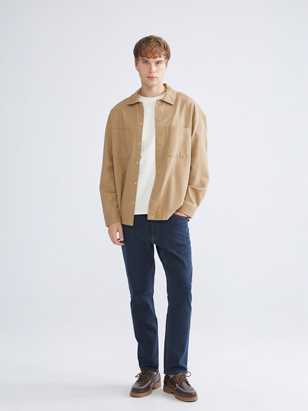 XSIDE Relaxed Fit Twill Men's Shirt Jacket -W55324Z8-MX4